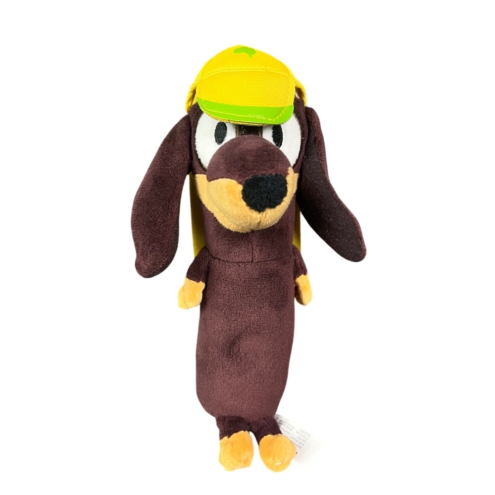 Bluey Snickers Dachshund Plush 8 Inch Brown Wiener Dog Toy Moose Toys Hat